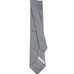 E.Marinella CRAVATTA SARTORIALE CLASSICA IN SETA GRIGIO SCURO Microfantasia fiore Clearance