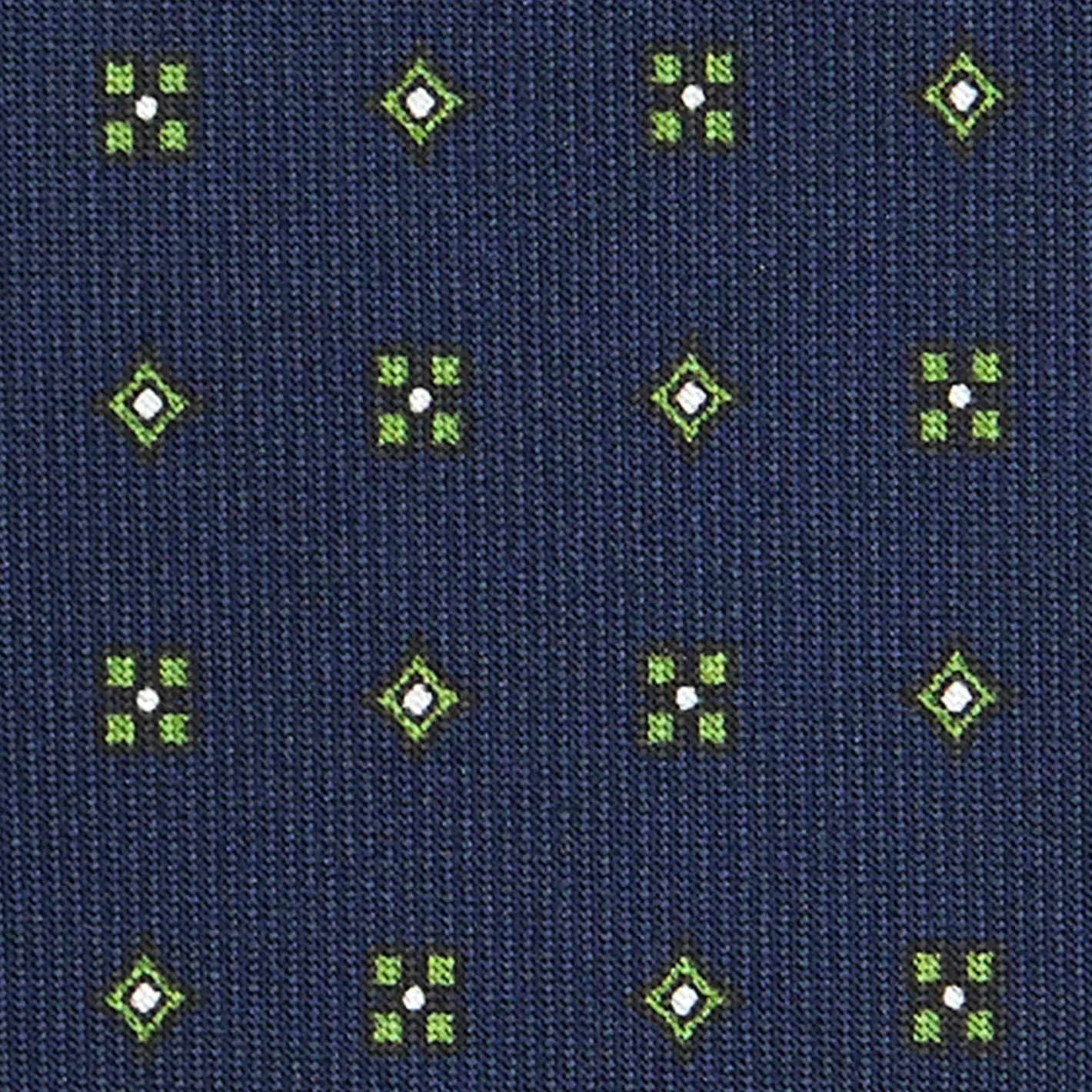 E.Marinella CRAVATTA SARTORIALE CLASSICA IN SETA BLU SCURO Microfantasia fiore Best