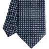 E.Marinella CRAVATTA SARTORIALE CLASSICA IN SETA BLU SCURO Microfantasia fiore Best