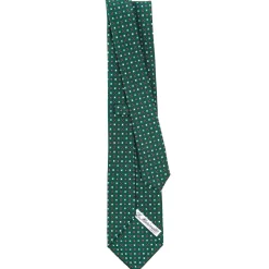 E.Marinella CRAVATTA SARTORIALE CLASSICA IN SETA VERDE OLIVA Microfantasia fiore Online