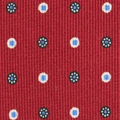 E.Marinella CRAVATTA SARTORIALE CLASSICA IN SETA BORDEAUX Microfantasia Hot