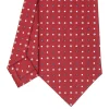 E.Marinella CRAVATTA SARTORIALE CLASSICA IN SETA BORDEAUX Microfantasia fiore Online