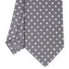 E.Marinella CRAVATTA SARTORIALE CLASSICA IN SETA GRIGIO SCURO Microfantasia fiore Discount