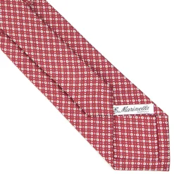 E.Marinella CRAVATTA SARTORIALE CLASSICA IN SETA BORDEAUX Microfantasia fiore Sale