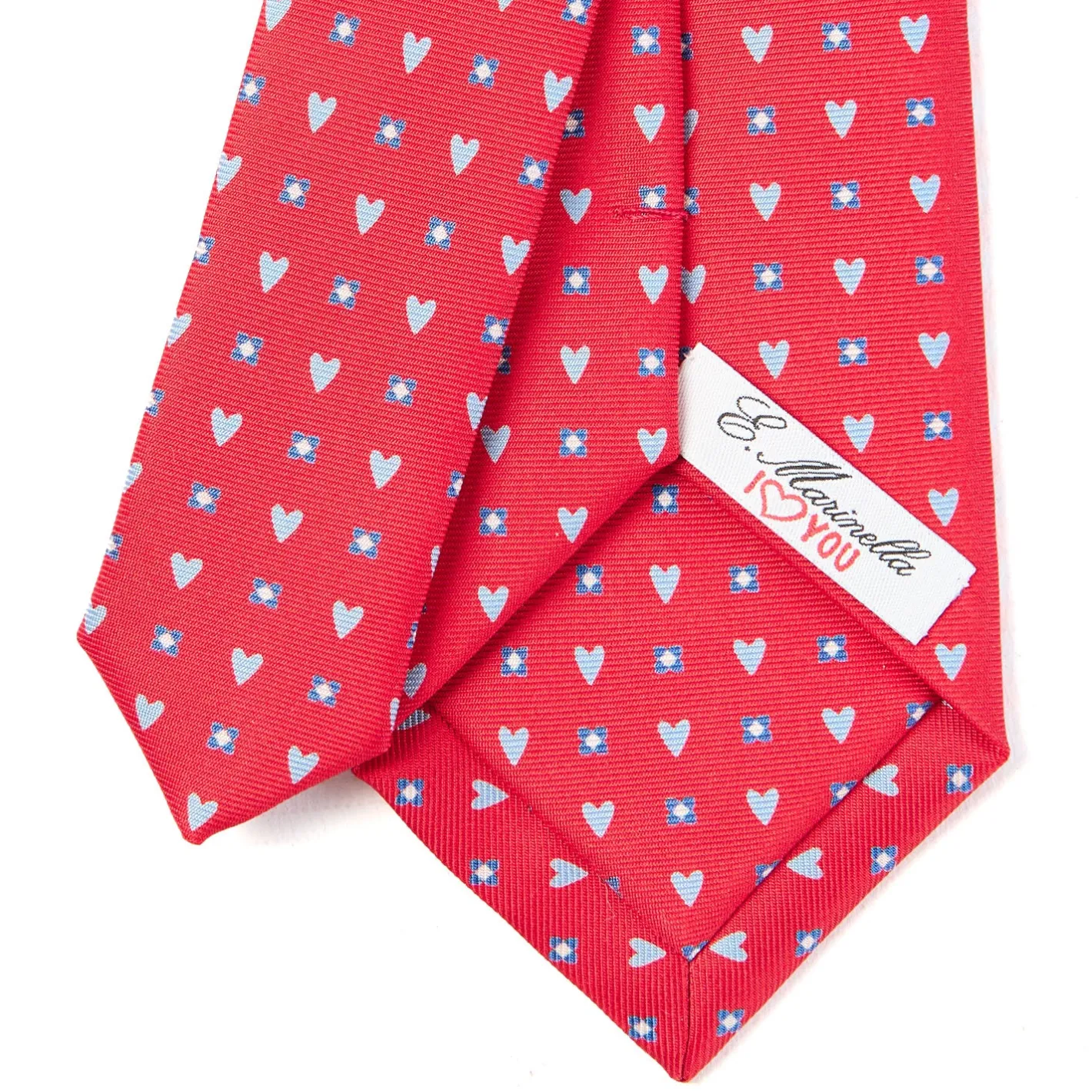 E.Marinella CRAVATTA SARTORIALE CLASSICA IN SETA ROSSA Collezione san valentino Clearance