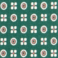 E.Marinella CRAVATTA SARTORIALE CLASSICA IN SETA VERDE SCURO Microfantasia fiore Sale