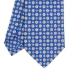 E.Marinella CRAVATTA SARTORIALE CLASSICA IN SETA BLU Microfantasia fiore Clearance