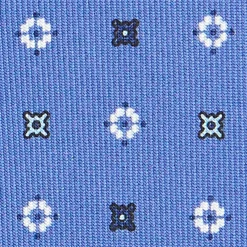E.Marinella CRAVATTA SARTORIALE CLASSICA IN SETA AZZURRO POLVERE Microfantasia fiore Online