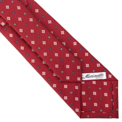 E.Marinella CRAVATTA SARTORIALE CLASSICA IN SETA BORDEAUX Microfantasia Best