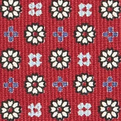 E.Marinella CRAVATTA SARTORIALE CLASSICA IN SETA BORDEAUX Microfantasia