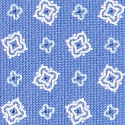 E.Marinella CRAVATTA SARTORIALE CLASSICA IN SETA AZZURRO POLVERE Microfantasia fiore