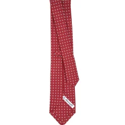E.Marinella CRAVATTA SARTORIALE CLASSICA IN SETA BORDEAUX Microfantasia fiore Sale