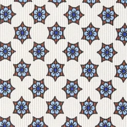 E.Marinella CRAVATTA SARTORIALE CLASSICA IN SETA BIANCA Microfantasia fiore Online