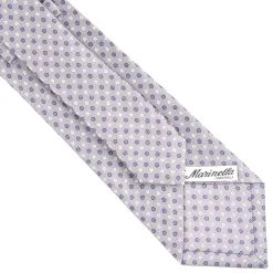 E.Marinella CRAVATTA SARTORIALE CLASSICA IN SETA GRIGIO CHIARO Microfantasia fiore Online