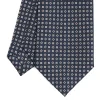 E.Marinella CRAVATTA SARTORIALE CLASSICA IN SETA BLU SCURO Microfantasia fiore Online