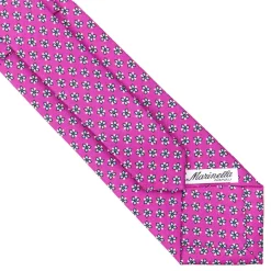 E.Marinella CRAVATTA SARTORIALE CLASSICA IN SETA FUCSIA Microfantasia fiore Discount