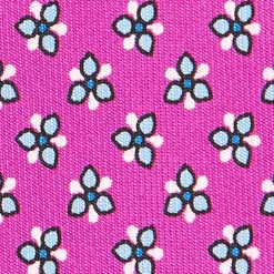 E.Marinella CRAVATTA SARTORIALE CLASSICA IN SETA FUCSIA Microfantasia fiore Discount