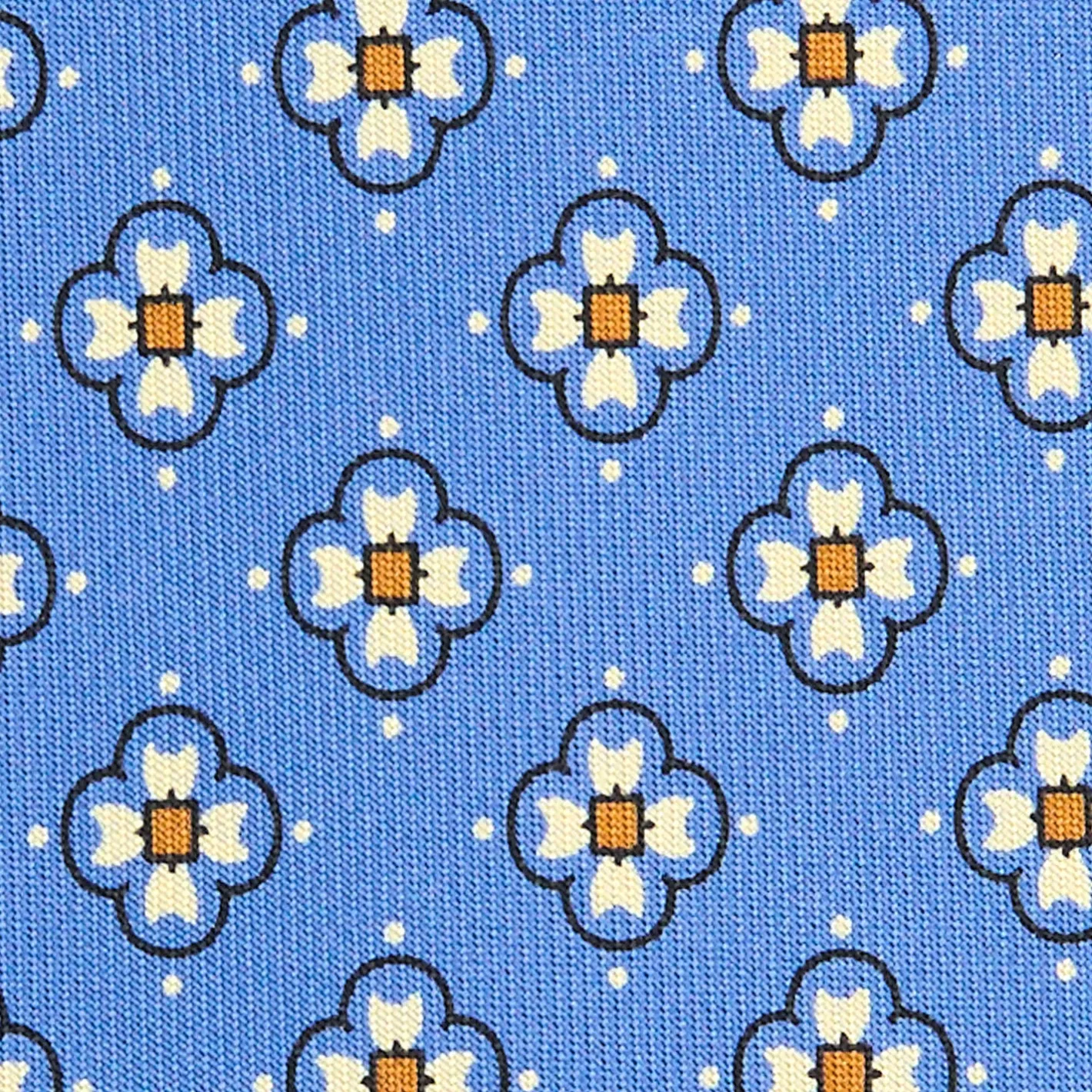 E.Marinella CRAVATTA SARTORIALE CLASSICA IN SETA AZZURRO POLVERE Microfantasia fiore Hot