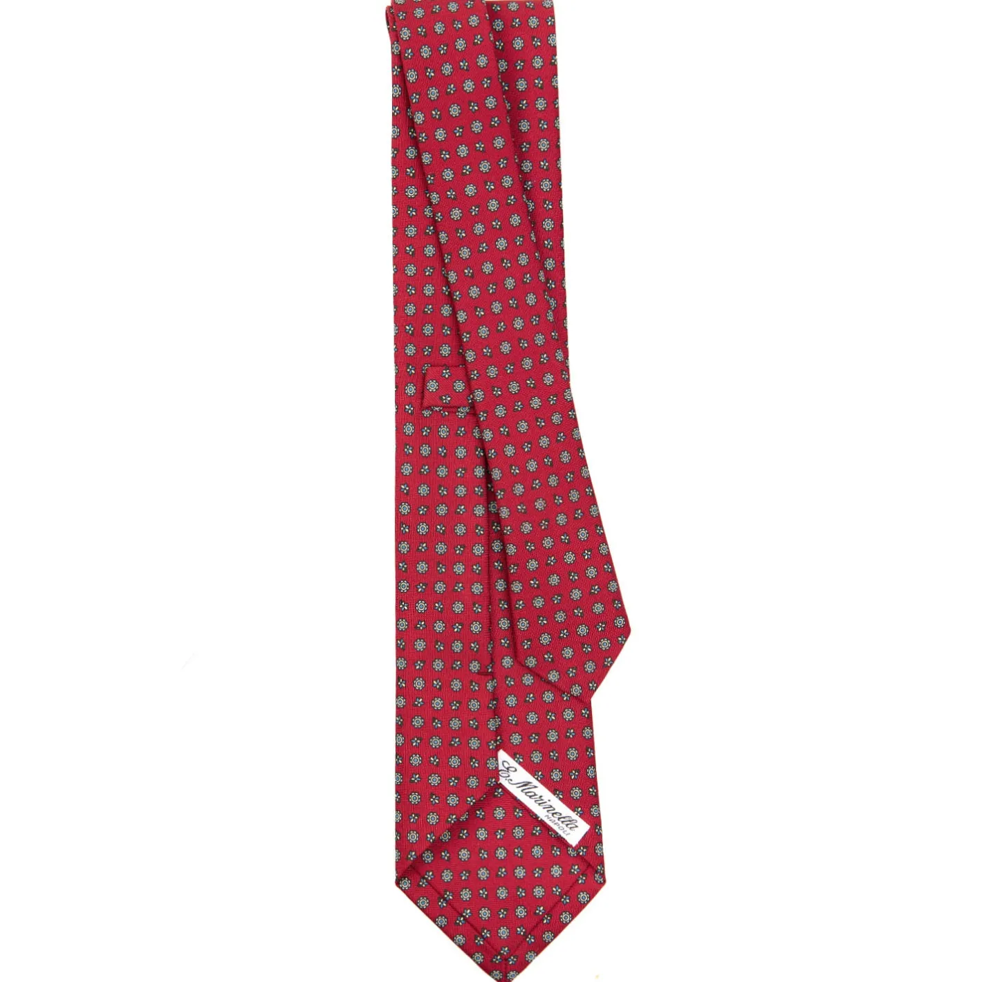 E.Marinella CRAVATTA SARTORIALE CLASSICA IN SETA BORDEAUX Microfantasia fiore Discount