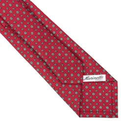 E.Marinella CRAVATTA SARTORIALE CLASSICA IN SETA BORDEAUX Microfantasia fiore Discount