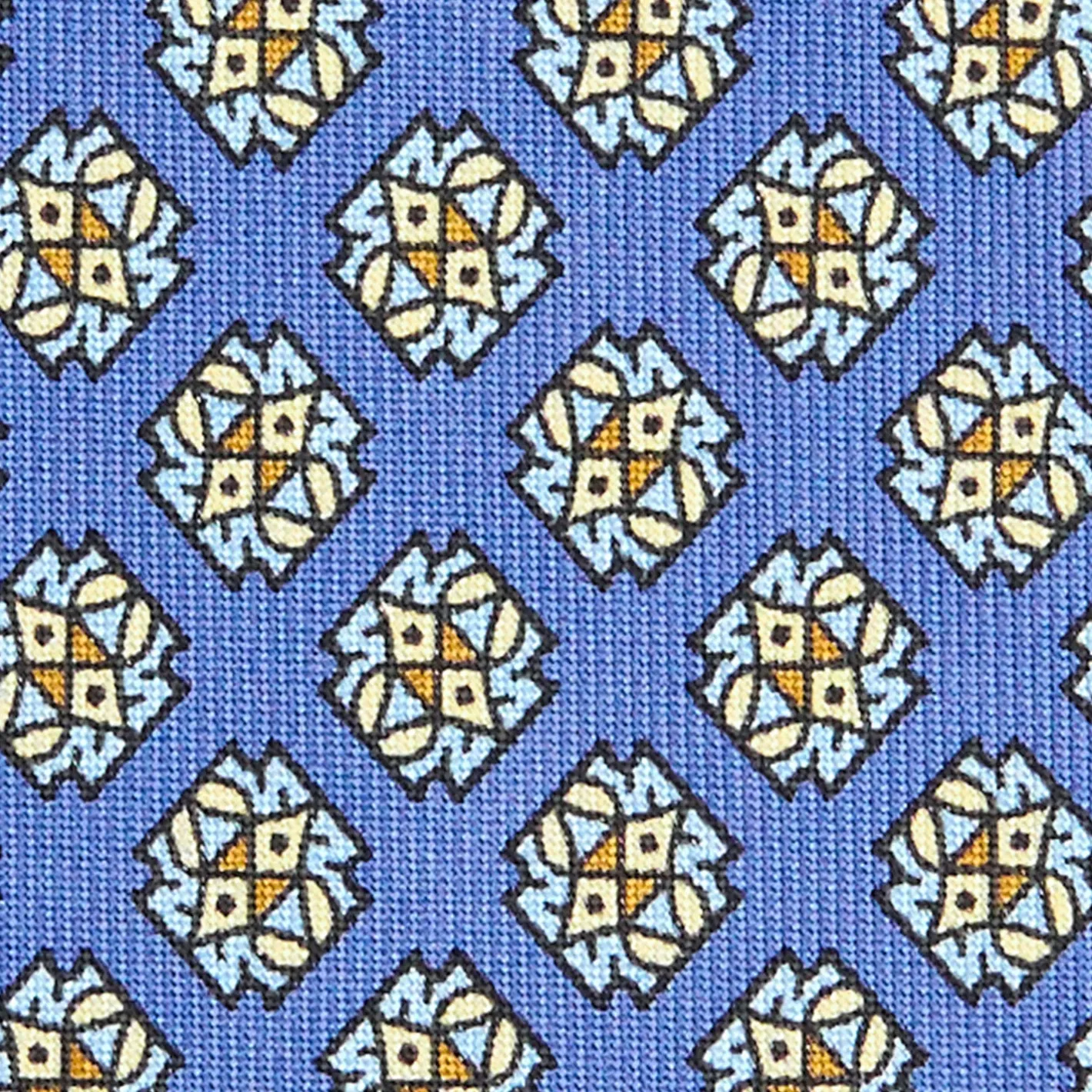 E.Marinella CRAVATTA SARTORIALE CLASSICA IN SETA AZZURRO POLVERE Microfantasia fiore New