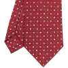E.Marinella CRAVATTA SARTORIALE CLASSICA IN SETA BORDEAUX Microfantasia Discount