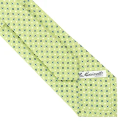 E.Marinella CRAVATTA SARTORIALE CLASSICA IN SETA VERDE CHIARO Microfantasia fiore Discount