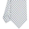 E.Marinella CRAVATTA SARTORIALE CLASSICA IN SETA BIANCA Microfantasia fiore Outlet