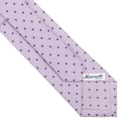 E.Marinella CRAVATTA SARTORIALE CLASSICA IN SETA LILLA Microfantasia fiore Outlet