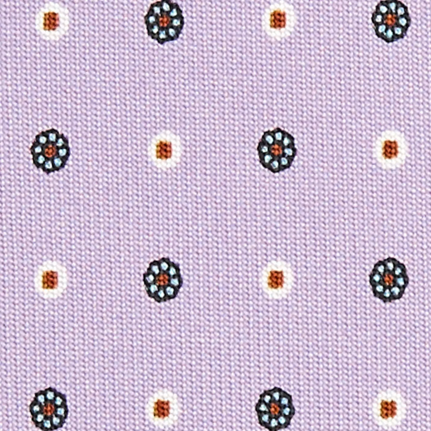 E.Marinella CRAVATTA SARTORIALE CLASSICA IN SETA LILLA Microfantasia fiore Outlet