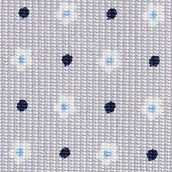 E.Marinella CRAVATTA SARTORIALE CLASSICA IN SETA GRIGIO CHIARO Microfantasia fiore Outlet