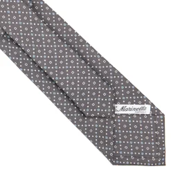 E.Marinella CRAVATTA SARTORIALE CLASSICA IN SETA GRIGIO CHIARO Microfantasia fiore Discount