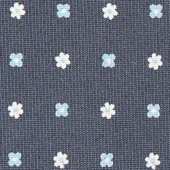 E.Marinella CRAVATTA SARTORIALE CLASSICA IN SETA GRIGIO SCURO Microfantasia fiore Hot