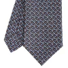 E.Marinella CRAVATTA SARTORIALE CLASSICA IN SETA BLU SCURO Microfantasia fiore Online