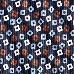 E.Marinella CRAVATTA SARTORIALE CLASSICA IN SETA BLU SCURO Microfantasia fiore Online