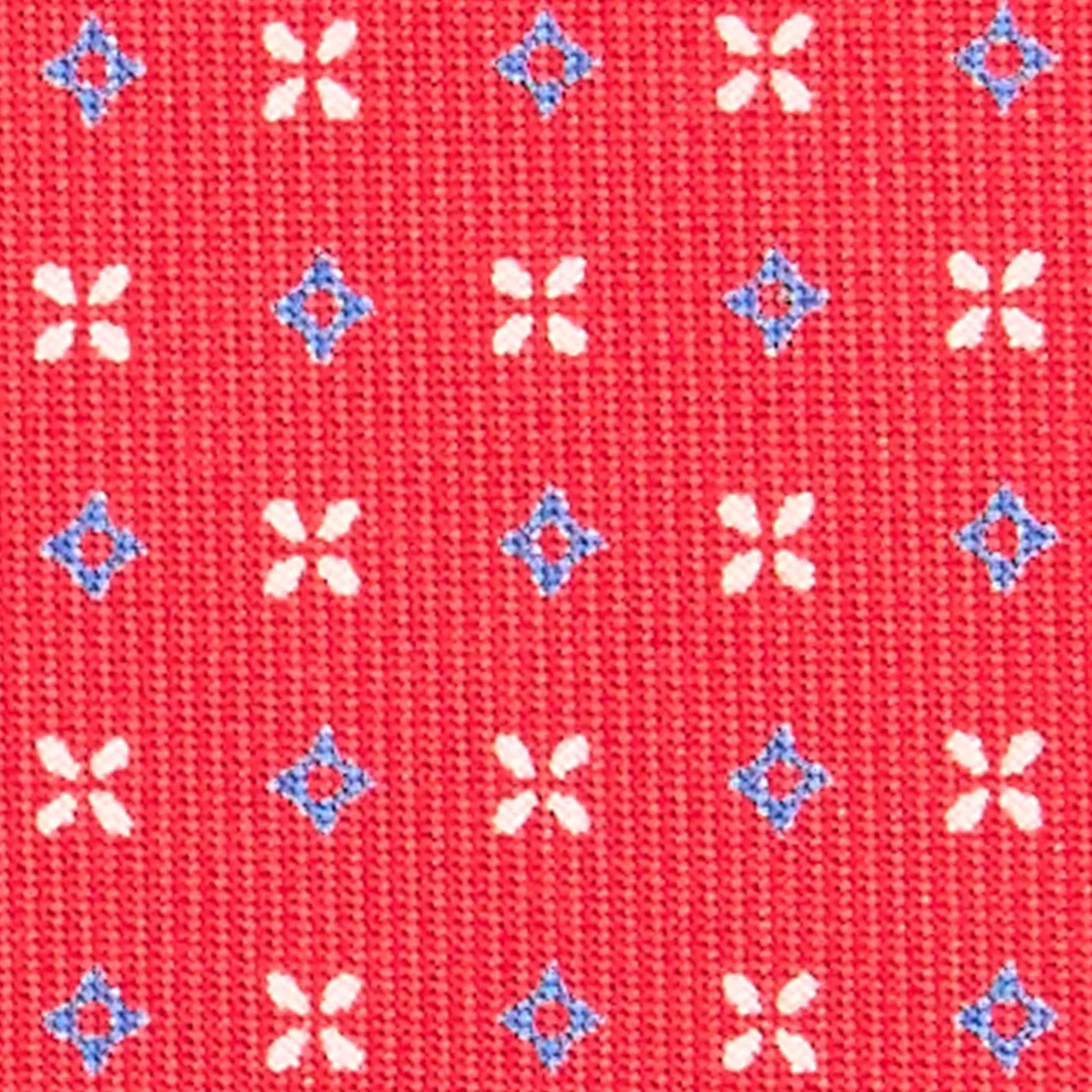 E.Marinella CRAVATTA SARTORIALE CLASSICA IN SETA ROSSA Microfantasia fiore Discount