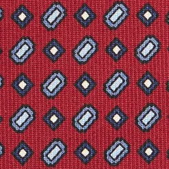 E.Marinella CRAVATTA SARTORIALE CLASSICA IN SETA BORDEAUX Microfantasia fiore Outlet