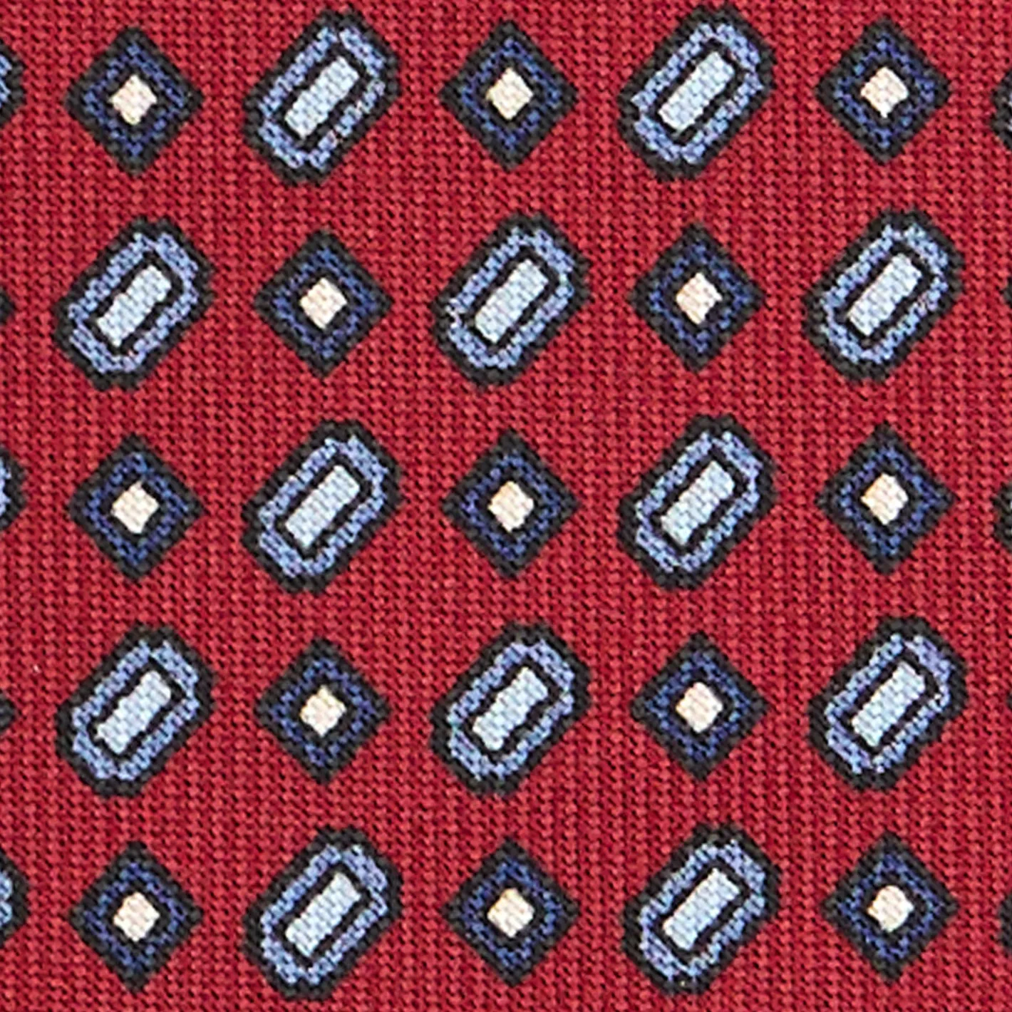 E.Marinella CRAVATTA SARTORIALE CLASSICA IN SETA BORDEAUX Microfantasia fiore Outlet