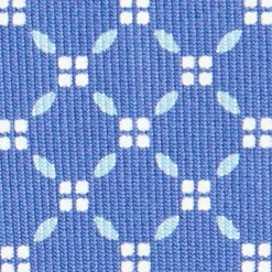 E.Marinella CRAVATTA SARTORIALE CLASSICA IN SETA AZZURRO POLVERE Microfantasia fiore New