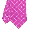 E.Marinella CRAVATTA SARTORIALE CLASSICA IN SETA FUCSIA Microfantasia fiore Sale
