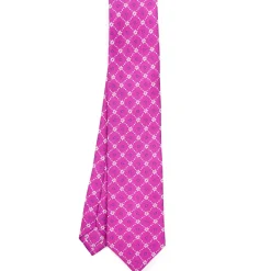 E.Marinella CRAVATTA SARTORIALE CLASSICA IN SETA FUCSIA Microfantasia fiore Sale