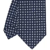 E.Marinella CRAVATTA SARTORIALE CLASSICA IN SETA BLU SCURO Microfantasia fiore Hot