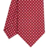 E.Marinella CRAVATTA SARTORIALE CLASSICA IN SETA BORDEAUX Microfantasia fiore Outlet