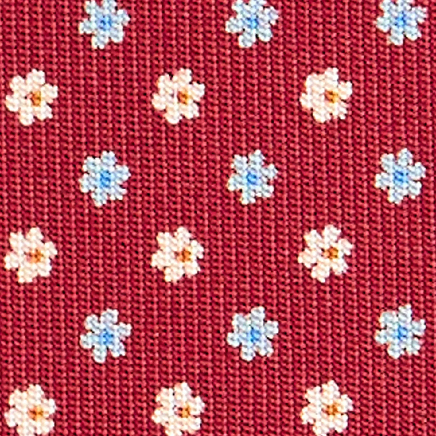 E.Marinella CRAVATTA SARTORIALE CLASSICA IN SETA BORDEAUX Microfantasia fiore Outlet