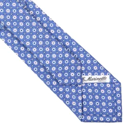 E.Marinella CRAVATTA SARTORIALE CLASSICA IN SETA AZZURRO POLVERE Microfantasia fiore Online