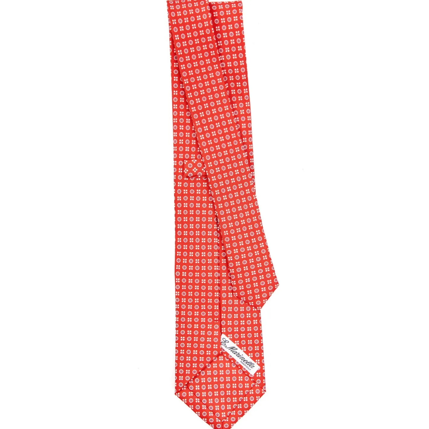 E.Marinella CRAVATTA SARTORIALE CLASSICA IN SETA ROSSA Microfantasia fiore Online