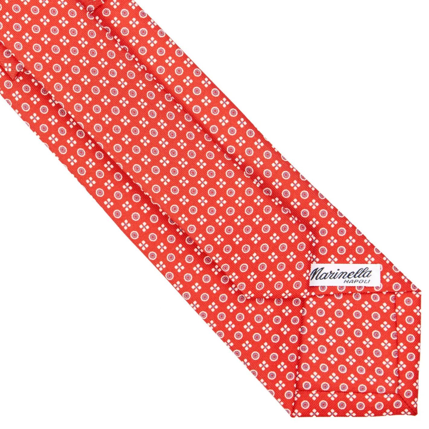 E.Marinella CRAVATTA SARTORIALE CLASSICA IN SETA ROSSA Microfantasia fiore Online