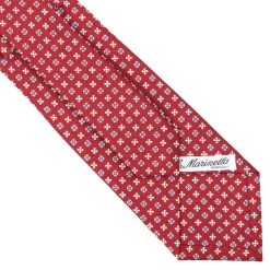 E.Marinella CRAVATTA SARTORIALE CLASSICA IN SETA BORDEAUX Microfantasia fiore Sale