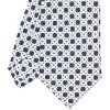 E.Marinella CRAVATTA SARTORIALE CLASSICA IN SETA BIANCA Microfantasia fiore Online