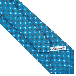 E.Marinella CRAVATTA SARTORIALE CLASSICA IN SETA BLU MEDIO Microfantasia fiore Online